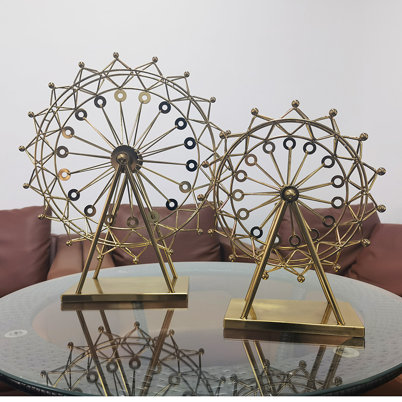 Ferris wheel decoration rotating metal d...