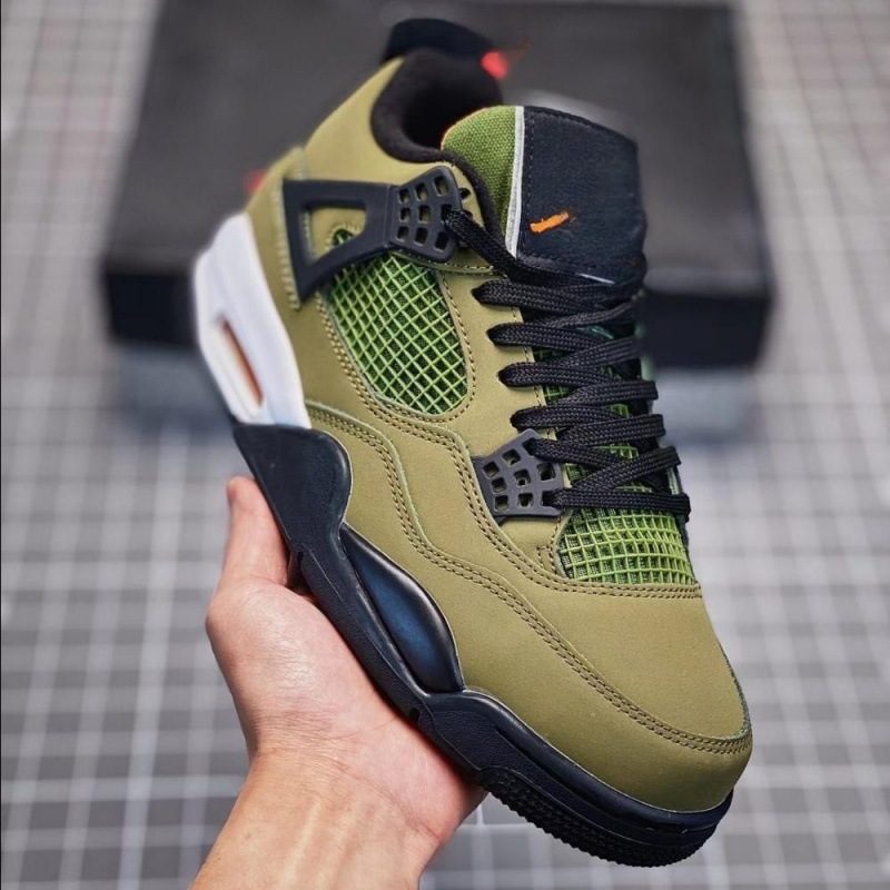 莆田工場 aj4 ピュアオリジナルバスケットボールシューズダークグリーンジョー 4 パープルデニム滑り止め耐摩耗性男性と女性のカジュアルランニングシューズ|undefined