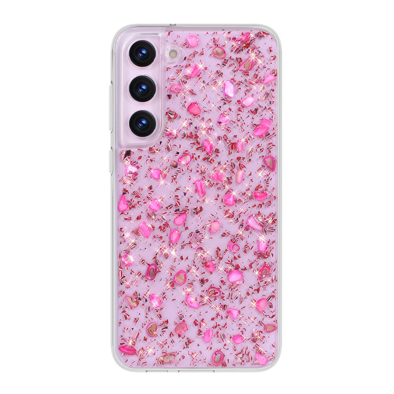 Three-dimensional color Pebble phone case new epoxy phone case for Samsung S23plus mobile phone drop-resistant