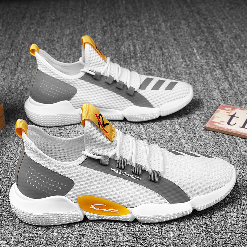 Fashion All-match Light And Comfortable Soft-soled Running Shoes Men's  Spring And Autumn New Men's Shoes Tide Brand Breathable Mesh Sneakers