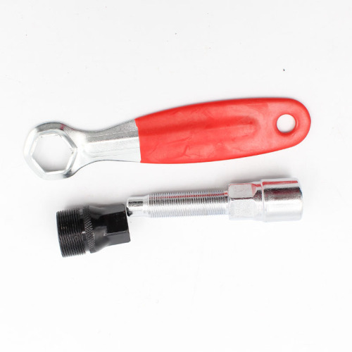 Bicycle center shaft crank removal tool sleeve remover mountain bike crankset removal and repair disassembly tool