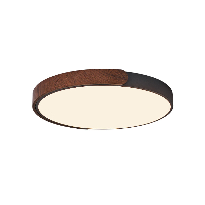 Lámpara de sala de estar retro, espectro completo, protección ocular, lámpara de habitación de restaurante, color nogal americano, lámpara Zhongshan, dormitorio de estilo antiguo