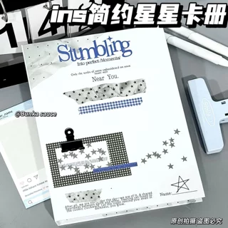 厂家直销ins简约星星盐系高颜值涂鸦收纳3寸小卡爱豆追星收纳卡册
