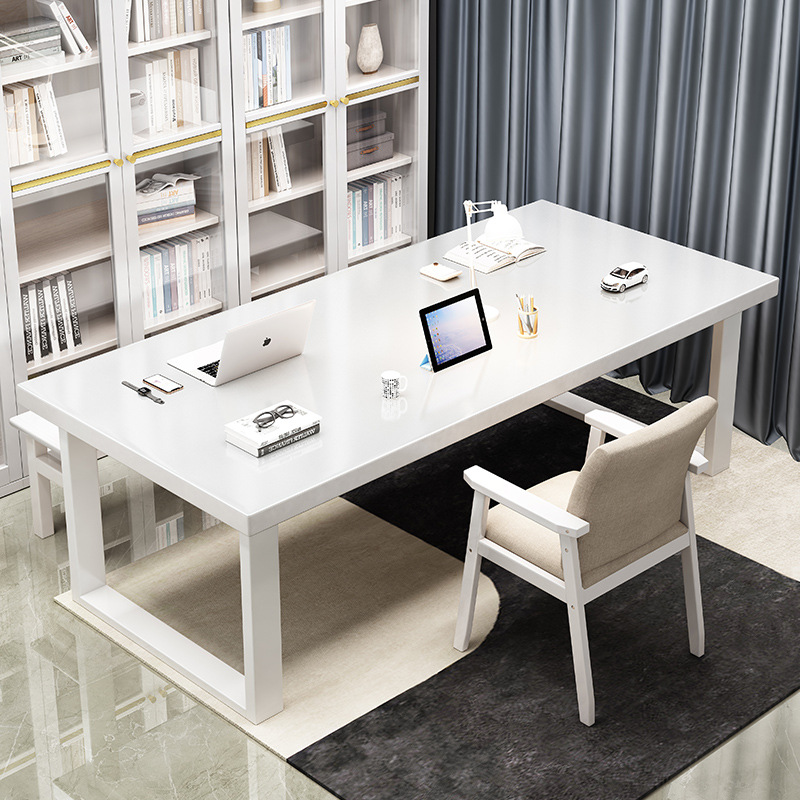 FJXDB02# ivory white single table "all solid wood desktop thickness 4cm]