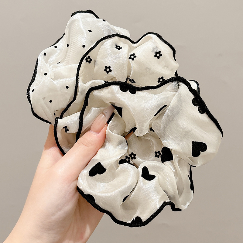 Anillo de pelo de intestino grueso suave francés para mujer 2025 nuevo círculo de intestino grueso coreano de alta gama Advanced Large Hairy Cuerda para la cabeza para mujer