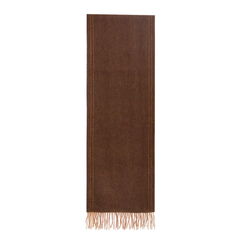 Sensazione premium ~ Sciarpa calda autunnale e invernale in lana australiana al 100%, bifacciale, tinta unita, adatta sia per uomo che per donna_voghion.com