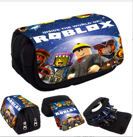 3D 新しい Roblox ROBLOX 二層鉛筆バッグ筆箱小中学生文具箱|undefined