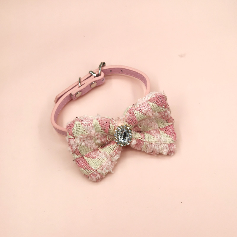 Sweet Pu Leather Bow Knot Pet Collar display picture 10