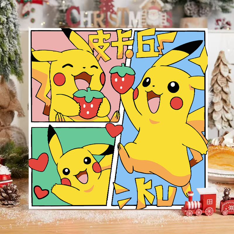现货批发数字油画diy填色儿童简约手绘涂鸦新中式摆摊丙烯油画|undefined