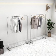 服装店展示架陈列道具中岛落地式挂衣架女装店货架专用不锈钢架子