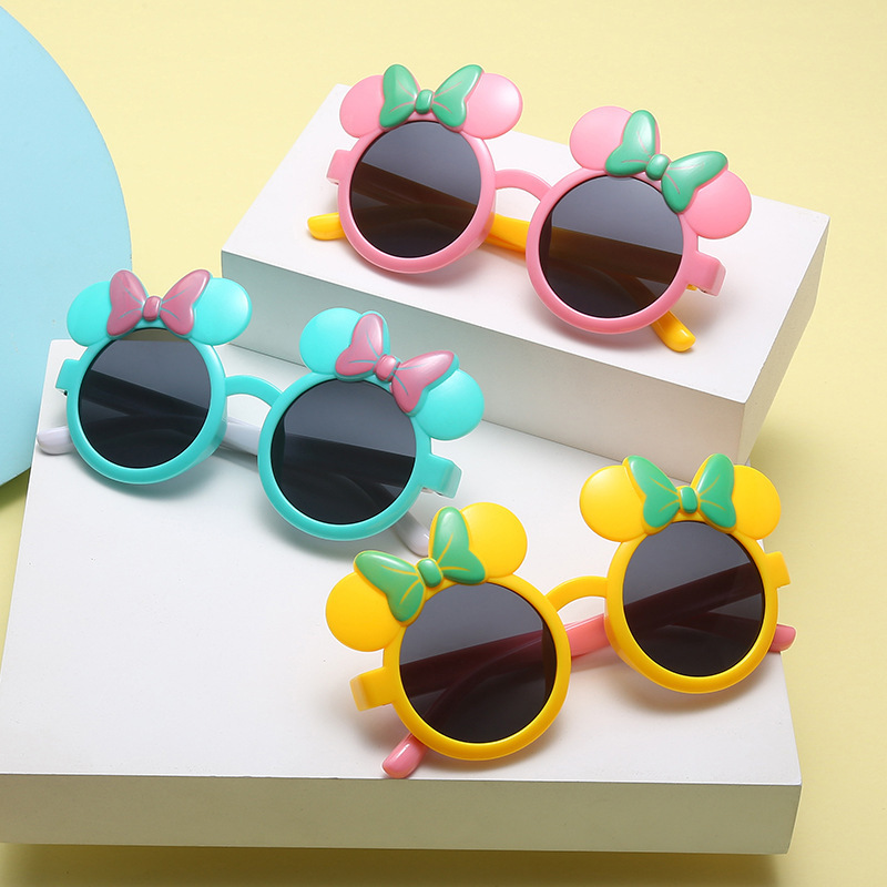 Children's cartoon cute sunglasses with bow girl's