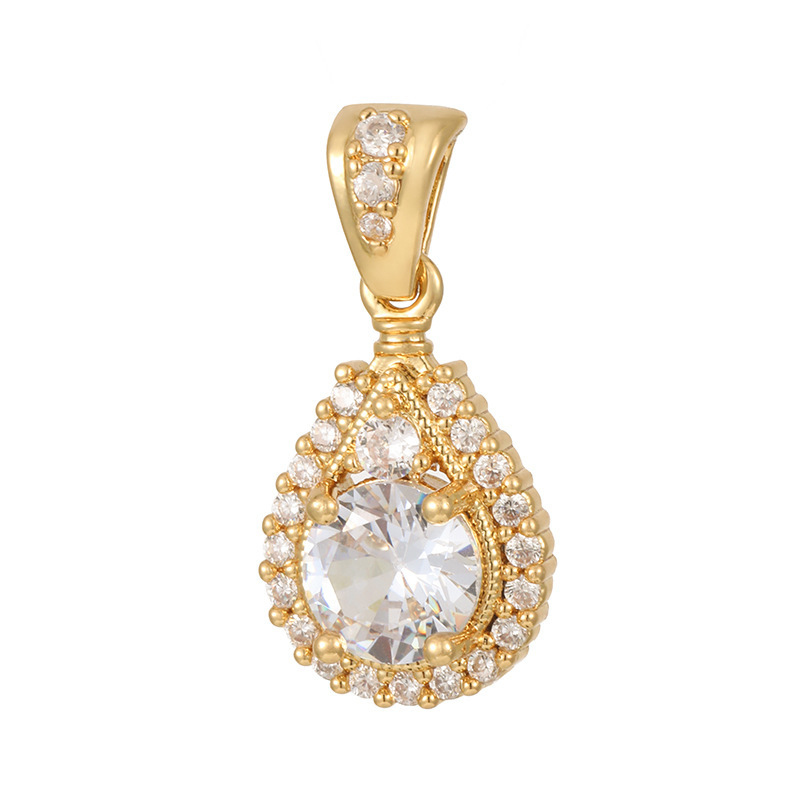 Joyas transfronterizas colgante de rubí esmeralda ligero de lujo accesorios de acero de titanio collar no decolor cadena clavícula