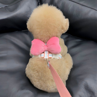 Small Dog Leash New Bow Tie Harness Small Dog Vest Style Bichon Teddy Anti-Escape Dog Walking Rope
