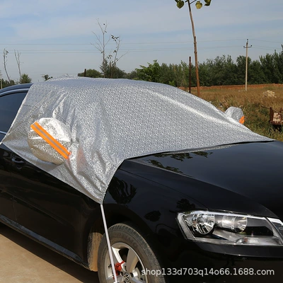 Car clothing Anti-Snow Cover, Front Windshield Sunshade - car-aluminum-film-single-layer-three-window-model
