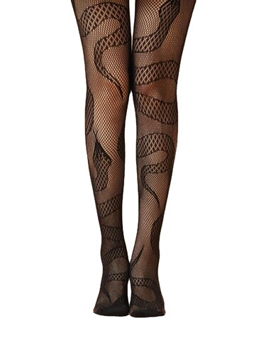 Cross-border new fishnet stockings sexy mesh stockings black snake mesh stockings hollow mesh ladies pantyhose animal stockings