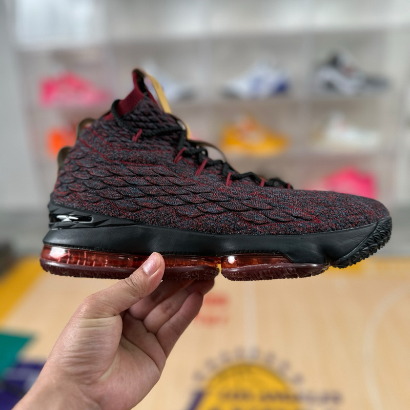 High-Quality Lebron 15 James 15Th Generation Actual Combat Basketball Shoes Men's Fabric Breathable Non-Slip Training Sneakers