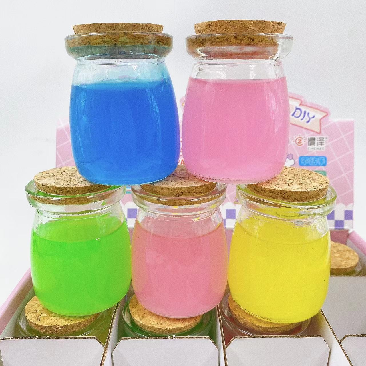 Juguetes para niños nuevos barro de color barro de cristal pudín burbujeante de barro nocturno botella de barro slim 2 yuanes al por mayor