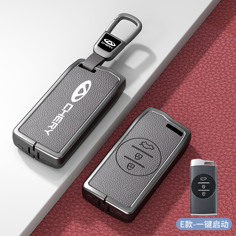 E 모델 회색 아연 합금 쉘 + 자동차 로고 사각 버클