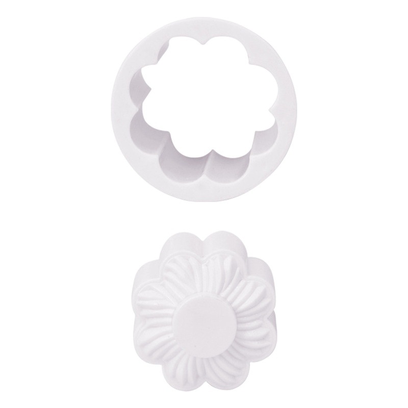 Nuevo molde de corte de impresión a doble cara molde de flores extraíble pastel galleta fondant molde hogar cocina hornear