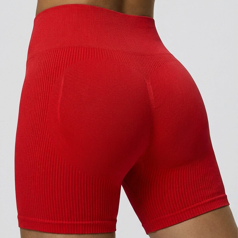 European and American High-Waisted Yoga Shorts, Elastic and Breathable, for Running, Fitness, Tennis, Anti-Exposure, Women's Sports Shorts