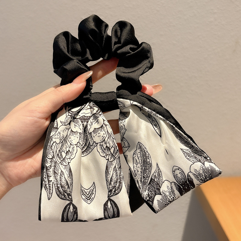 Primavera y verano coreanos, anillo de cabello de intestino grueso, nuevo tipo de cabello de cabello de cola de caballo, flor de bosque, cabello de sensación superior, adornos de cabello para mujeres