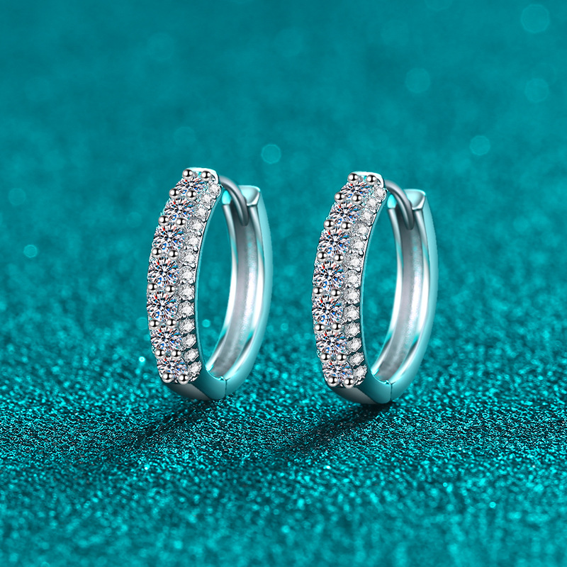 Orecchini Xindeyi in argento sterling S925 con moissanite di colore D, perfetti per donna, eleganti, versatili, semplici e adatti all'uso quotidiano._voghion.com