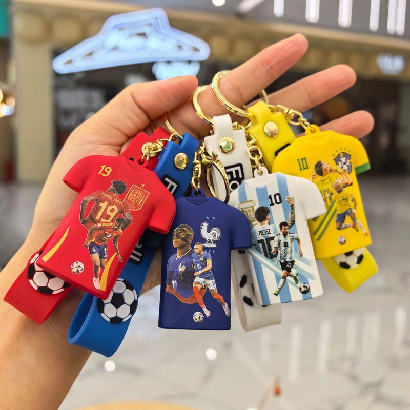 Creative Three-Dimensional Football Jersey Keychain, New Style Bag Keychain, Key Ring Accessory, Pendant, Car Decoration Gift Creative Three-Dimensional Football Jersey Keychain, New Style Bag Keychain, Key Ring Accessory, Pendant, Car Decoration Gift