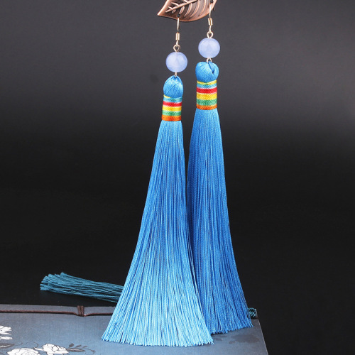 Handmade fashion folk dance romantic Sue earrings women cheongsam hanfu earrings long tassels ear hook