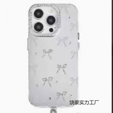 韩风ins蝴蝶结小熊iPhone15小众女17ProMax适用苹果12/11手机壳14