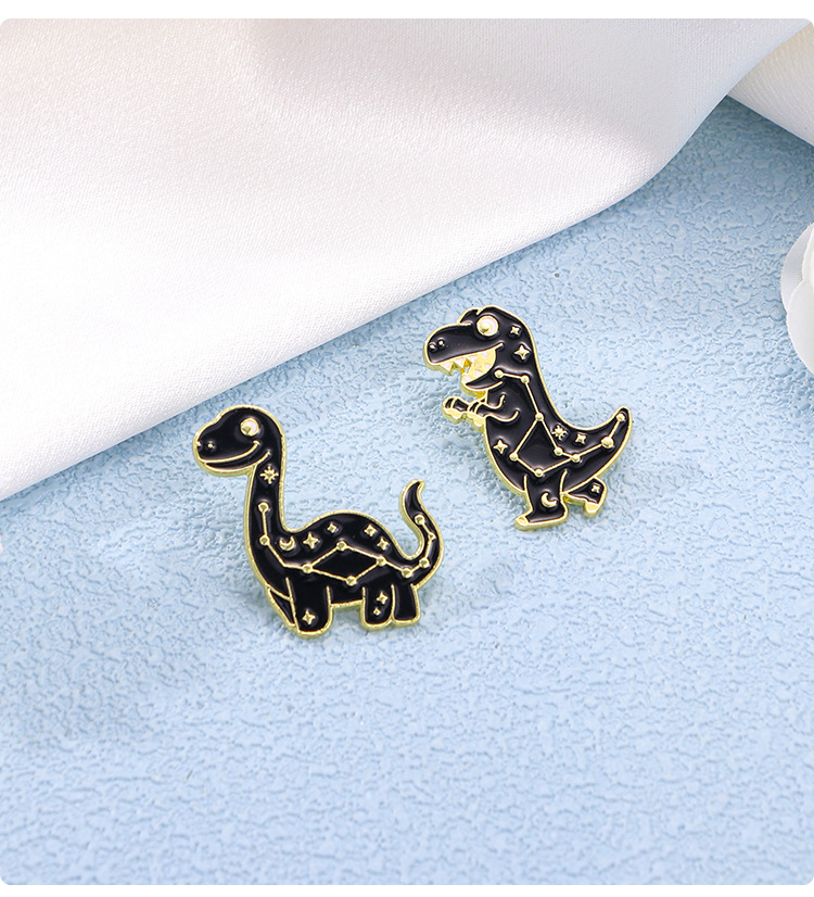 Brooches Classification Cartoon Style Cute Pin Dinosaur Alloy Enamel Stoving Varnish Kid'S Brooches