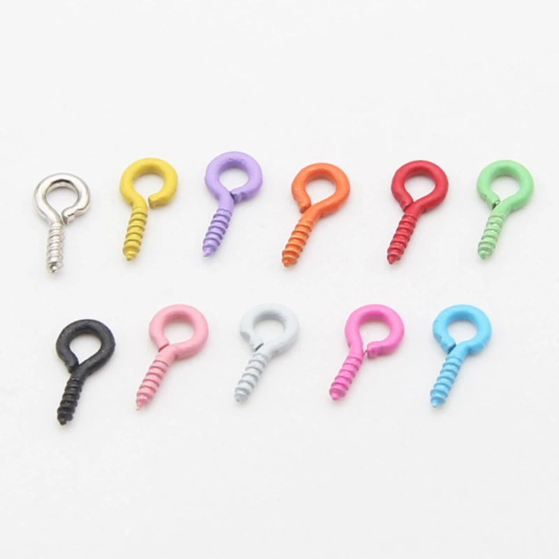 Diy металлическая цветная краска саморегулирующийся овечий глаз винт 100 шт 10 мм ювелирные игрушки мелкие аксессуары ручной работы