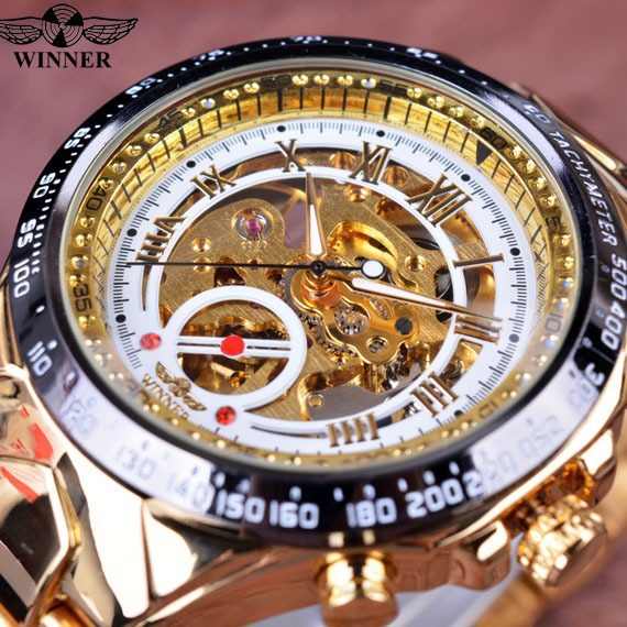 2026 Cross-Border WINNER Men's Fashionable Personality Gold Semi-Steel Hollow Semi-Automatic Mechanical Watch_voghion.com