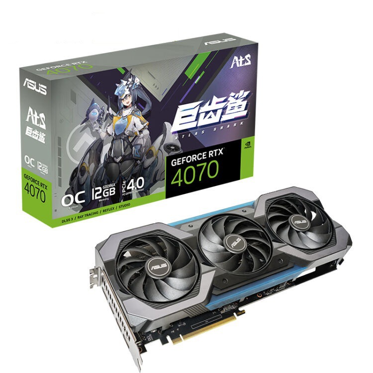 华/硕ATS GeForce RTX4070-O12G-V2-GAMING台式机电脑游戏显卡