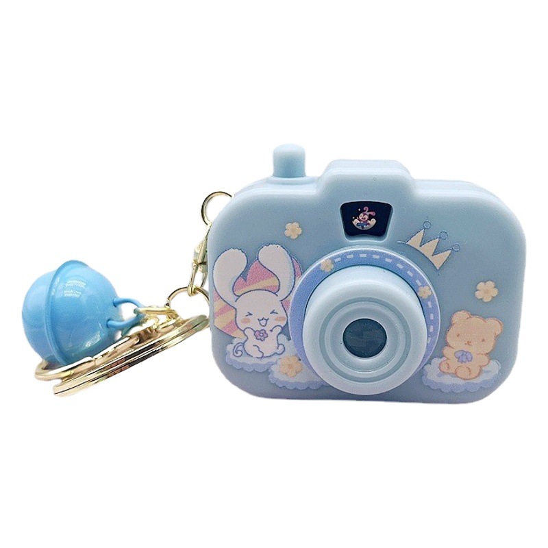 Creativo coolomi simulación de proyección llavero Cámara juguete melodía Yugui perro niñas mochila colgante