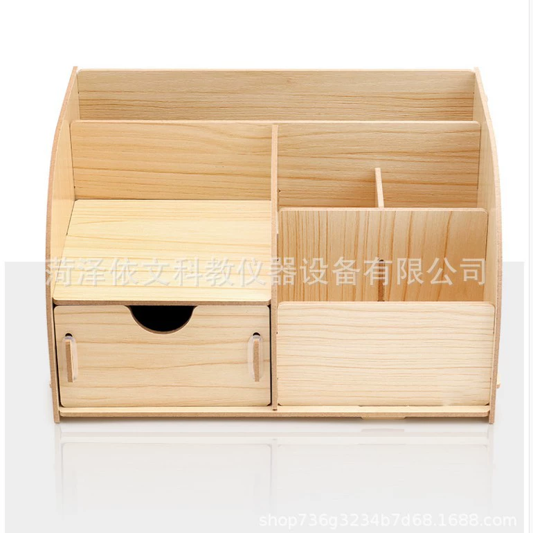 Universal wooden pens holder, materials set for side table, DIY