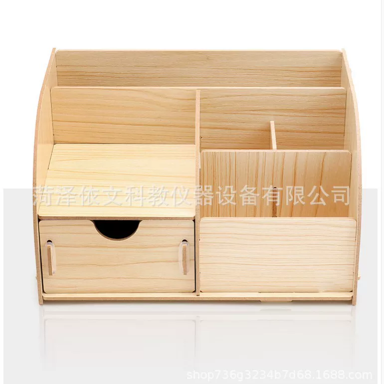 Universal wooden pens holder, materials set for side table, DIY