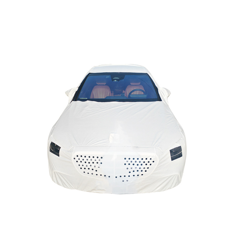 (2개) 새로운 에너지 자동차 재킷 전체 커버 순수 옥스포드 천 두꺼운 자동차 커버 방비 및 자외선 차단제 단일 레이어 유니버설