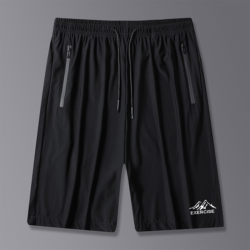 2022 New Cross-border Quick-drying Ice Silk Pants Men's Summer Ice Silk Shorts Breathable Nylon Pants for Air Conditioning