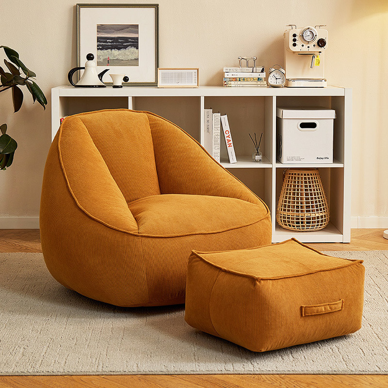 Lazy Sofa, Retro Japanese-Style Bean Bag, Suede Tatami Single Sofa, Bedroom Living Room Leisure Lazy Sofa