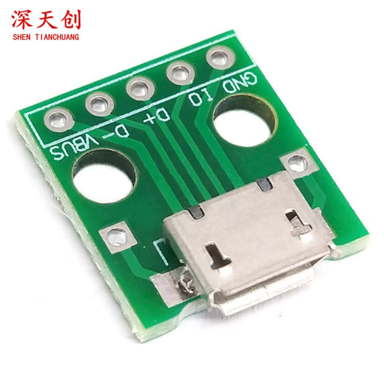 MICRO USB к Dip Материнская модель B Майк 5p патч к прямой вставке адапторная плата была припаяна для материнской головки