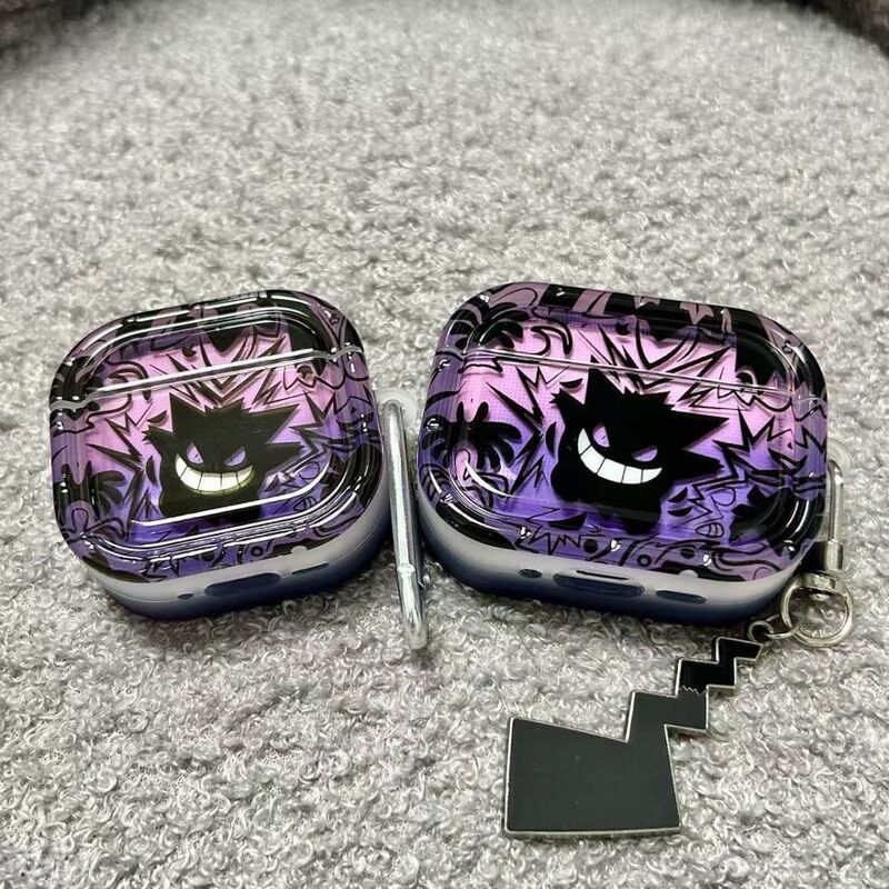 Purple Gengar Protective Case for Airpodspro3, Huaqiangbei 5Th Generation Airpods4 Bluetooth Headphone Protective Case Purple Gengar Protective Case for Airpodspro3, Huaqiangbei 5Th Generation Airpods4 Bluetooth Headphone Protective Case