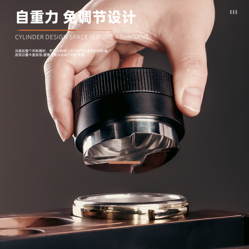 胡桃木自己重力コーヒー布粉器イタリア式コーヒー器具圧粉器セット圧粉ハンマー51/53/58mm|undefined