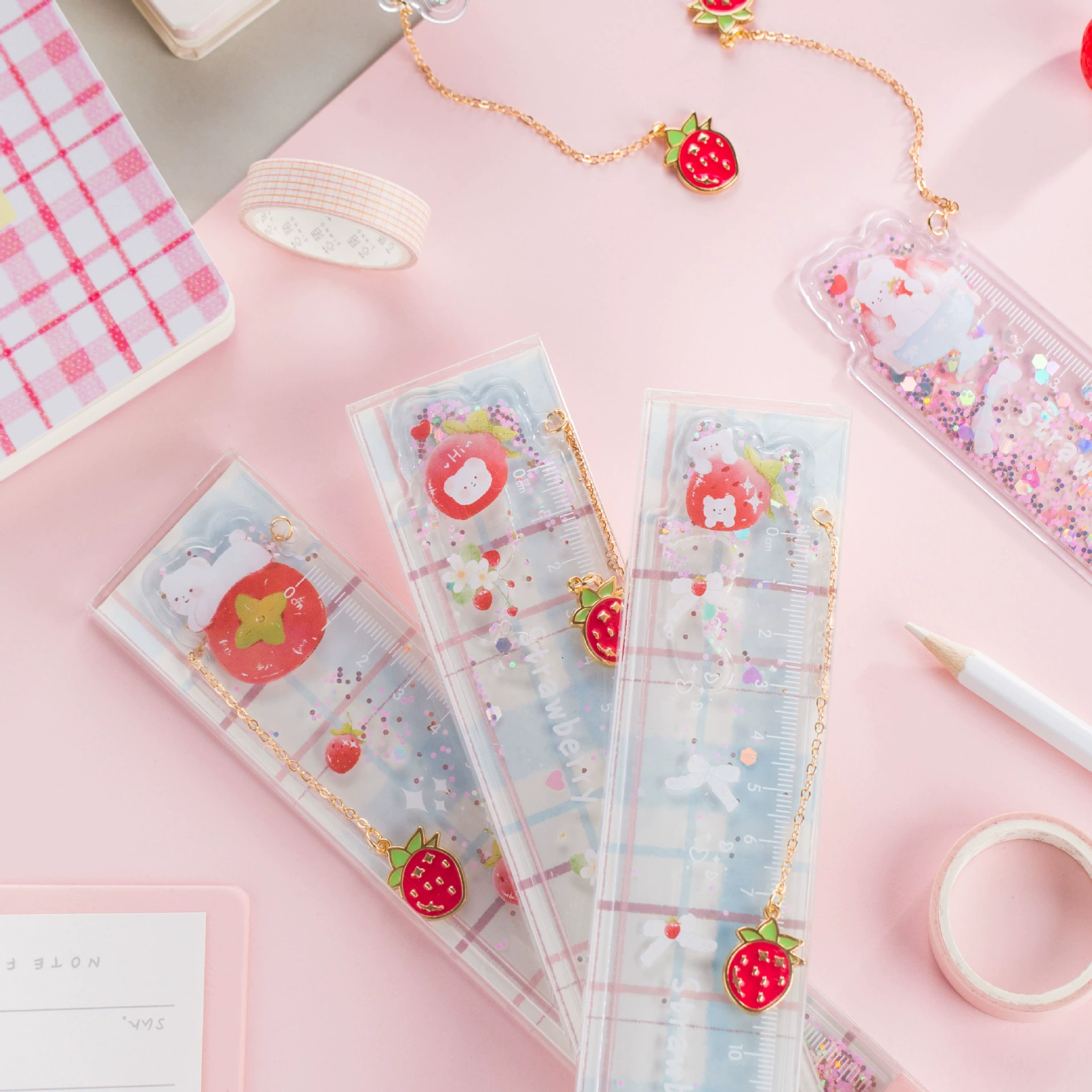 Strawberry, cute fresh ruler, 15cm