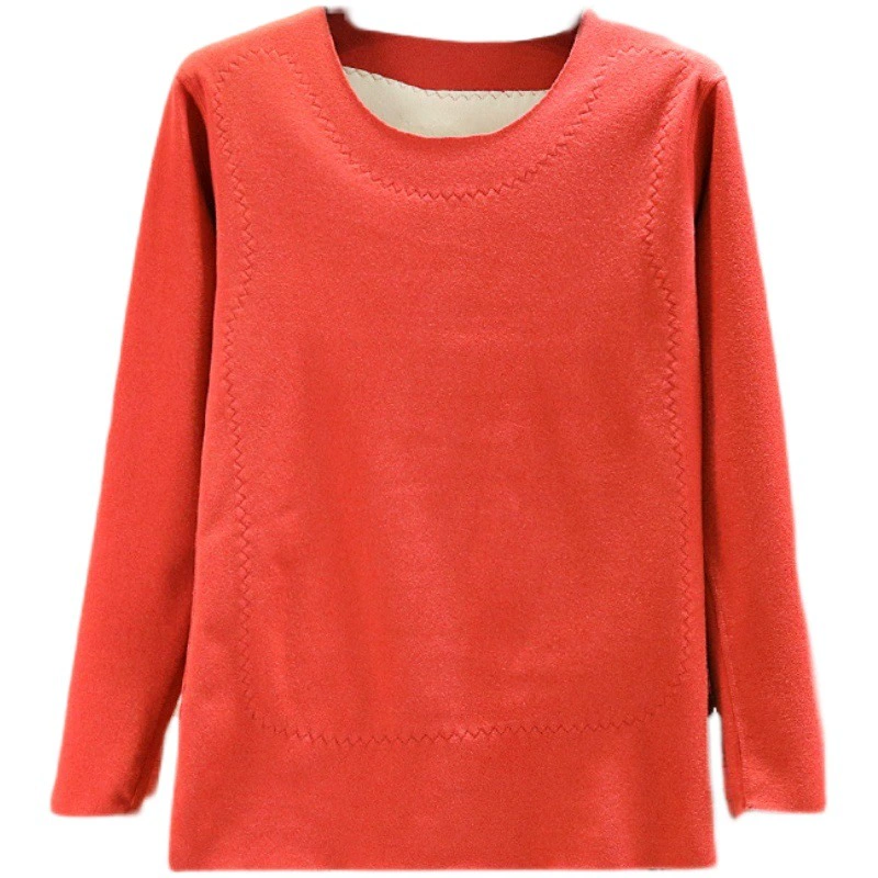 Бесшовное термобелье De Velvet, женское осенне-зимнее двустороннее бархатное внутреннее обогревающее основание с длинными рукавами, талия, защита живота, осенняя одежда больших размеров