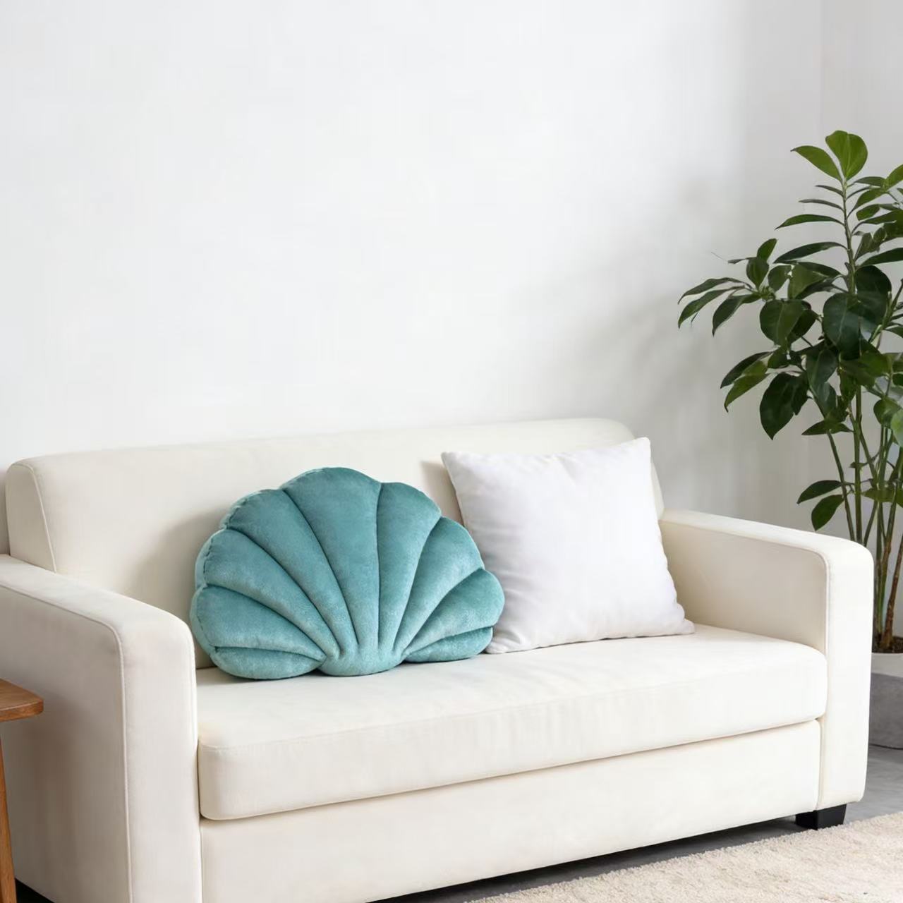 Zhang Yixing's Same Style Plush Shell-Shaped Pillow for Home Aquarium Decoration, Sofa Office Marine Animal Pillow