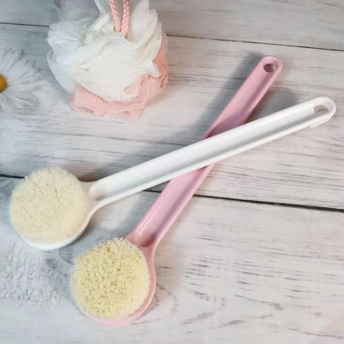 Japanese long-handled soft-bristle bath brush set bath brush back rub brush adult back cleaning brush good product rub bath god
