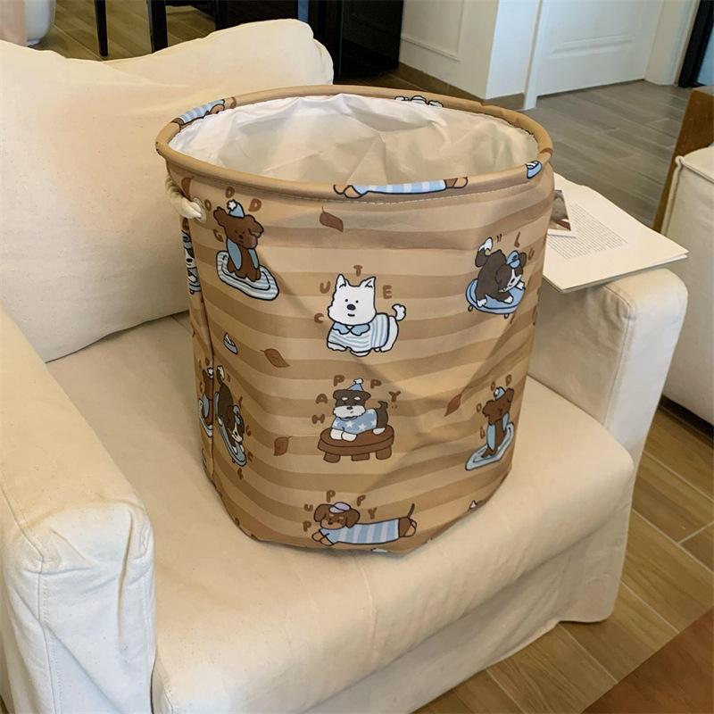 Linda canasta de ropa sucia doméstica, canasta de lavandería plegable de gran capacidad, artículos diversos, canasta de almacenamiento de juguetes portátiles, barril, dormitorio, hogar