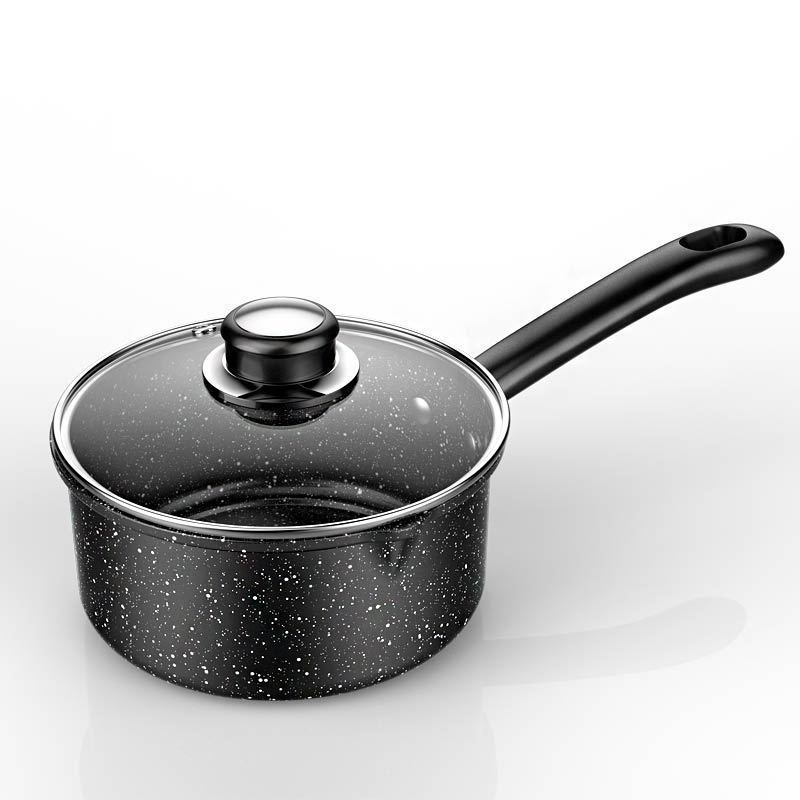 Directo de fábrica maifan piedra olla de leche bebé suplemento de alimentos olla de leche olla de fideos domésticos con boquilla de guía sartén antiadherente para la entrega