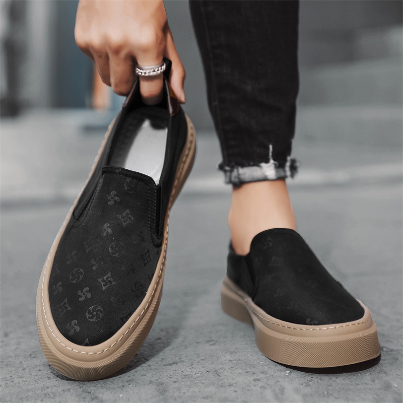 Men's trendy style solid color slip-on slip-on shoes Korean version summer youth simple wind breathable casual sneakers on behalf of_voghion.com