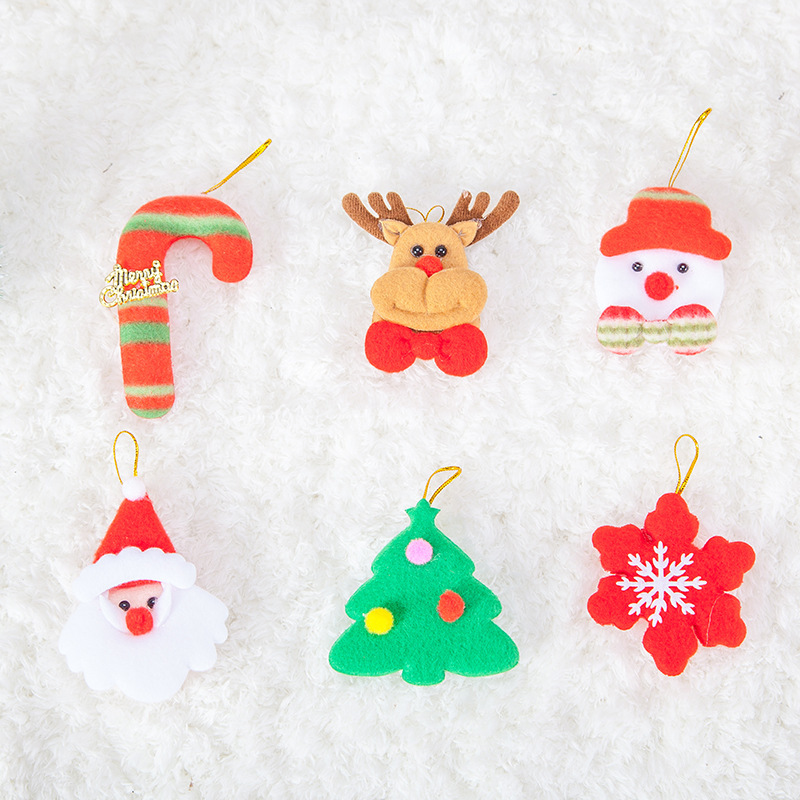 クリスマスツリー装飾アクセサリークリスマス装飾品フェルト布小さな雪だるま老人ペンダントツリートップ星五芒星|undefined
